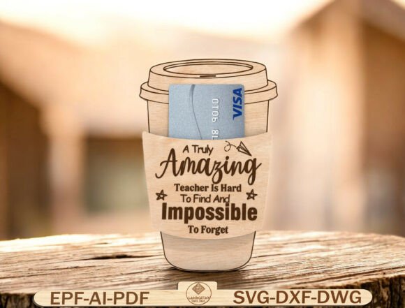 Amazing Teacher Gift Card Holder SVG: Graphics & Graphic Templates