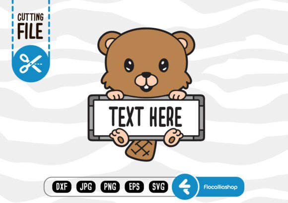 Animal Layered Board SVG: Beaver SVG for Crafts & Graphics