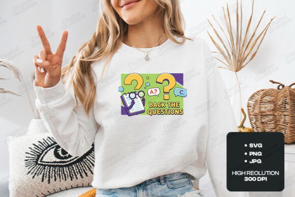 Back to the Questions Cute School Design: Graphics & T-Shirt Designs