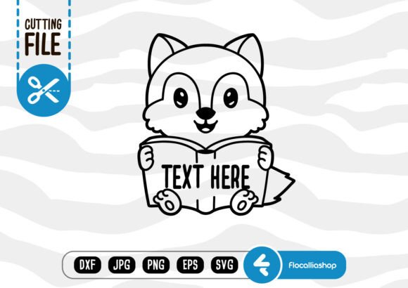 Book Monogram Outline, Wolf SVG: Graphics for Crafts
