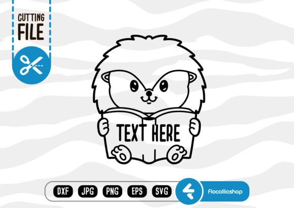 Book Split Monogram Art, Hedgehog SVG: Graphics for Crafts & Story-Led Branding
