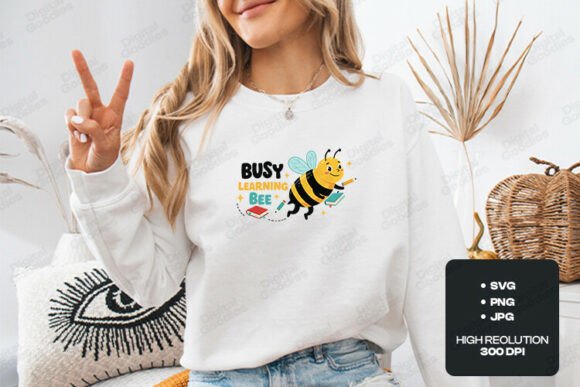Busy Learning Bee Cute School Design