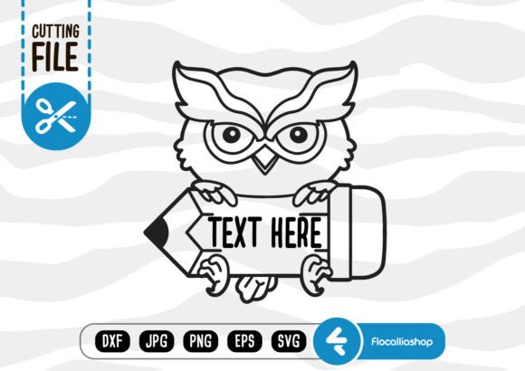 Cute Animal Pencil Outline, Owl SVG: Graphics for Crafts & Content