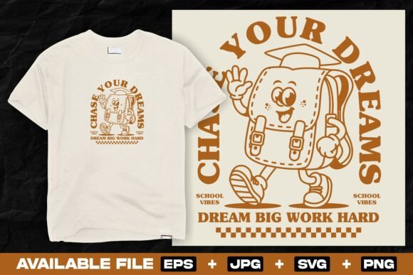 Retro Cartoon Backpack Mascot Design