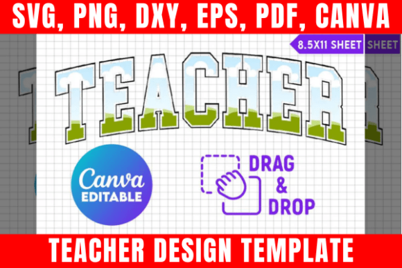 Teacher Design Canva Template: Graphics & Print Templates