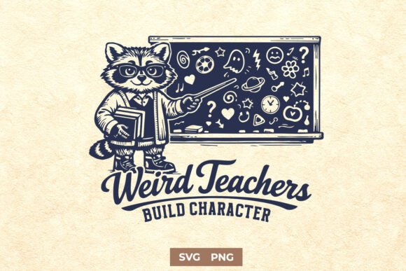 Weird Teachers Build Character Funny SVG: Graphics for Crafts & Local Branding