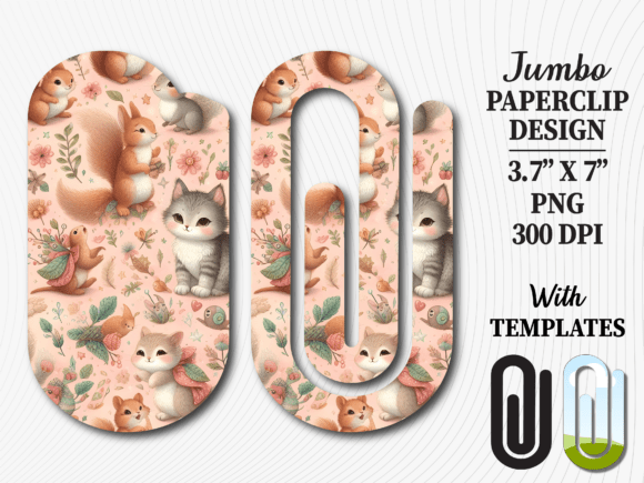 Woodland Fox Squirrel Jumbo Paperclip Graphics